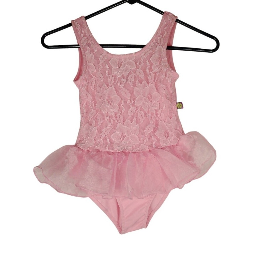 Dollie & Me Pink Lace Ballet Leotard Tutu‎ Dress Toddler Girl Size S